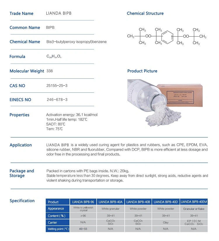 Ld Chemical Crosslinking Agent BIPB Vulcanizing Agent for Rubber and Plastic